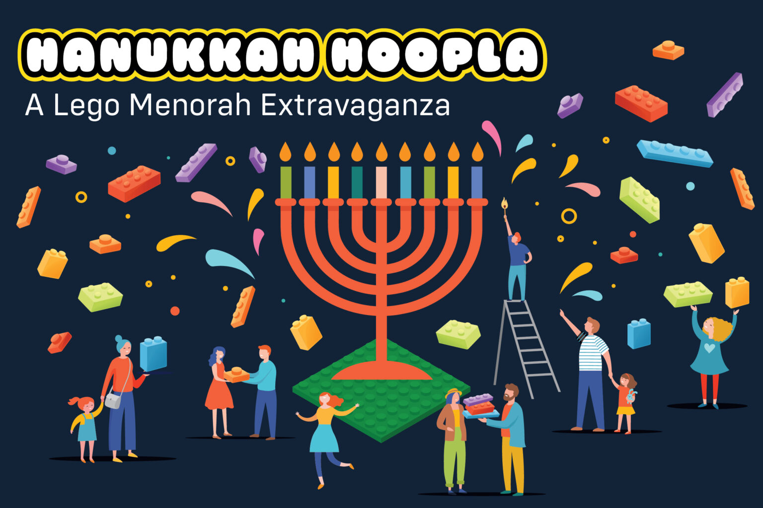 Hanukkah Hoopla | A Lego Menorah Extravaganza